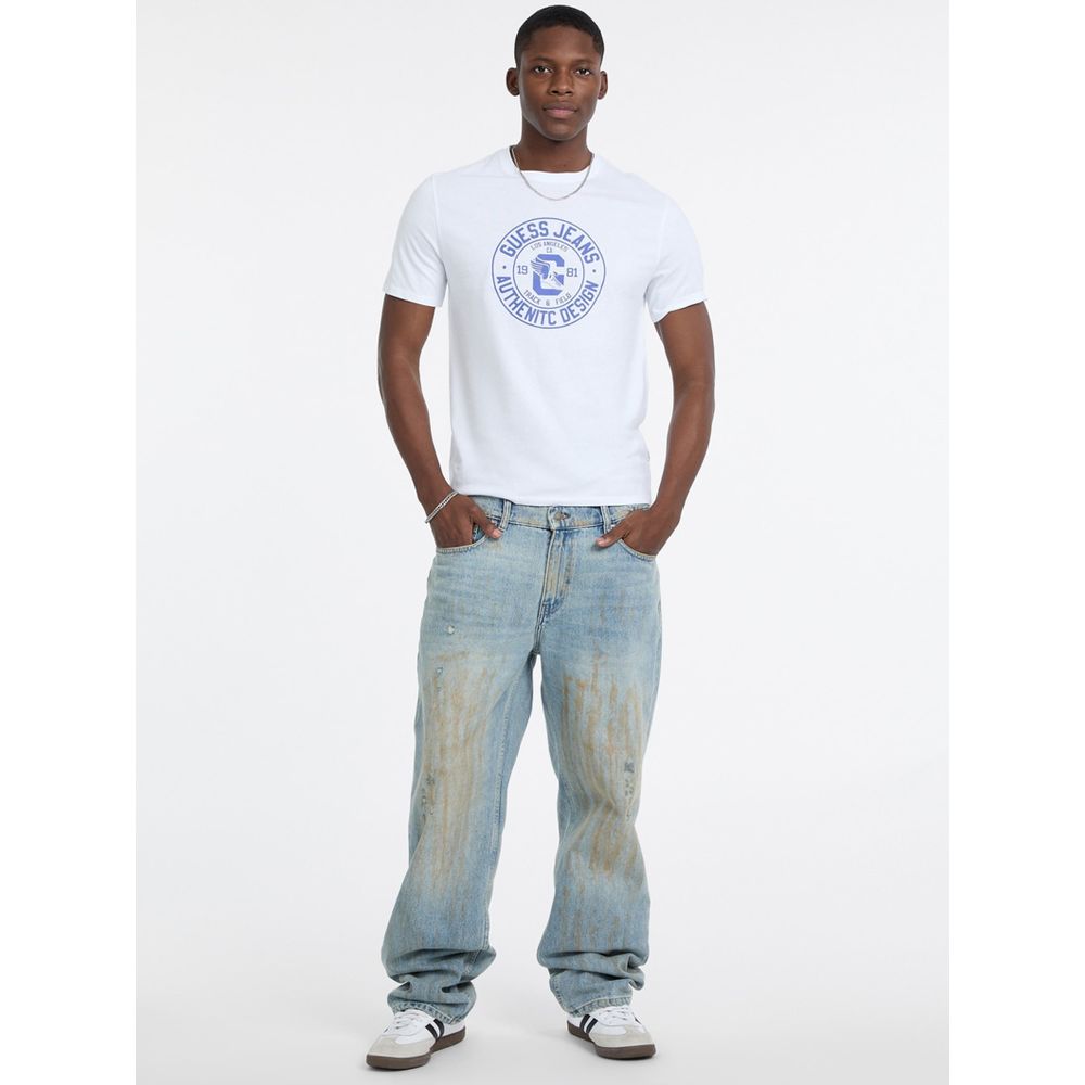 Guess Jeans White Cotton T-Shirt