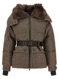 Moncler Grenoble Brown Leather Full-Length Jacket