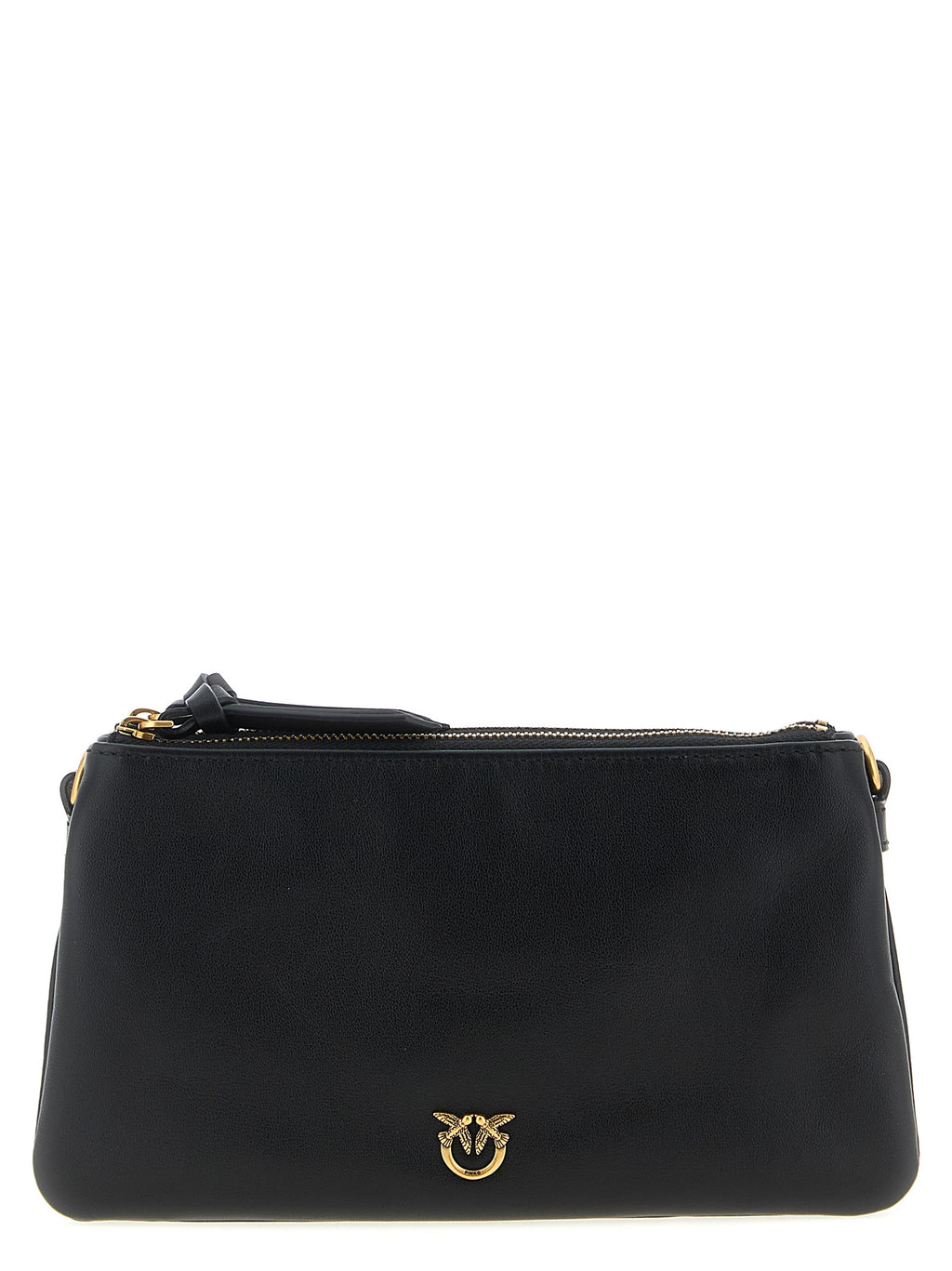 PINKO Black Calfskin Crossbody Bag