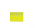 MCM Neon Yellow Visetos Diamond Logo Card Case Wallet