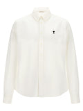 Ami Paris White Cotton Blouse