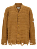 MM6 Maison Margiela Beige Virgin Wool Cardigan