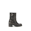 Chloé Black Calf Leather Bos Taurus Ankle Boots