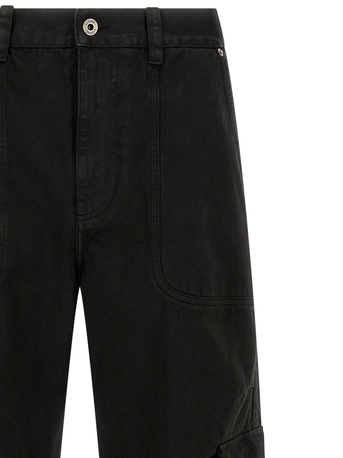 Loewe Black Cotton Cargo Pants