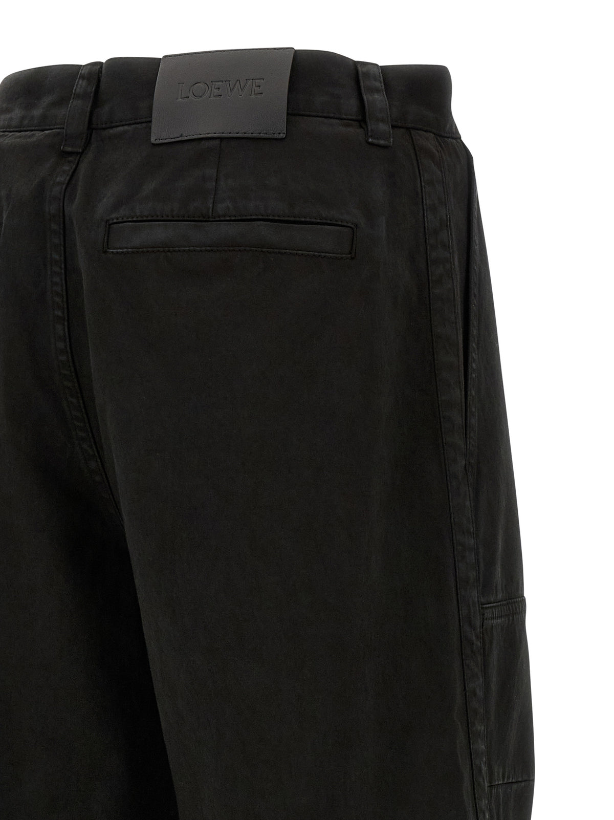 Loewe Black Cotton Cargo Pants