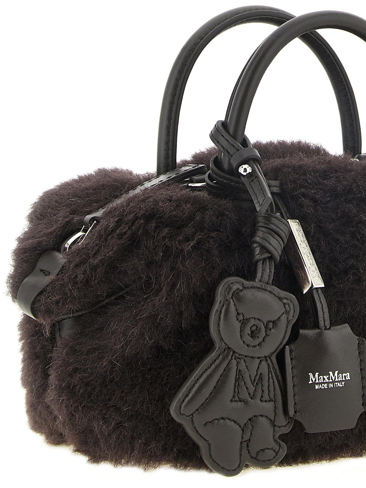 Max Mara Brown Alpaca Leather Handbag