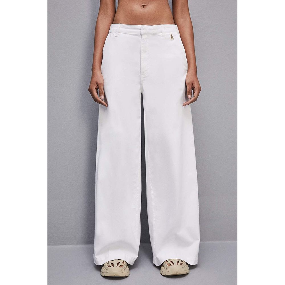 Patrizia Pepe White Cotton Casual Pants