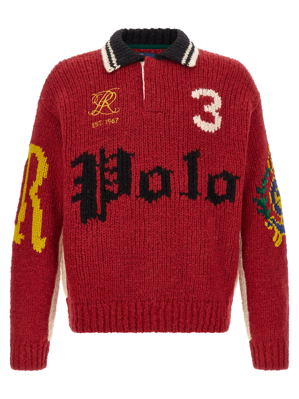 Polo Ralph Lauren Red Wool Cardigan