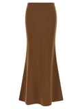 Max Mara Brown Virgin Wool Mini Skirt