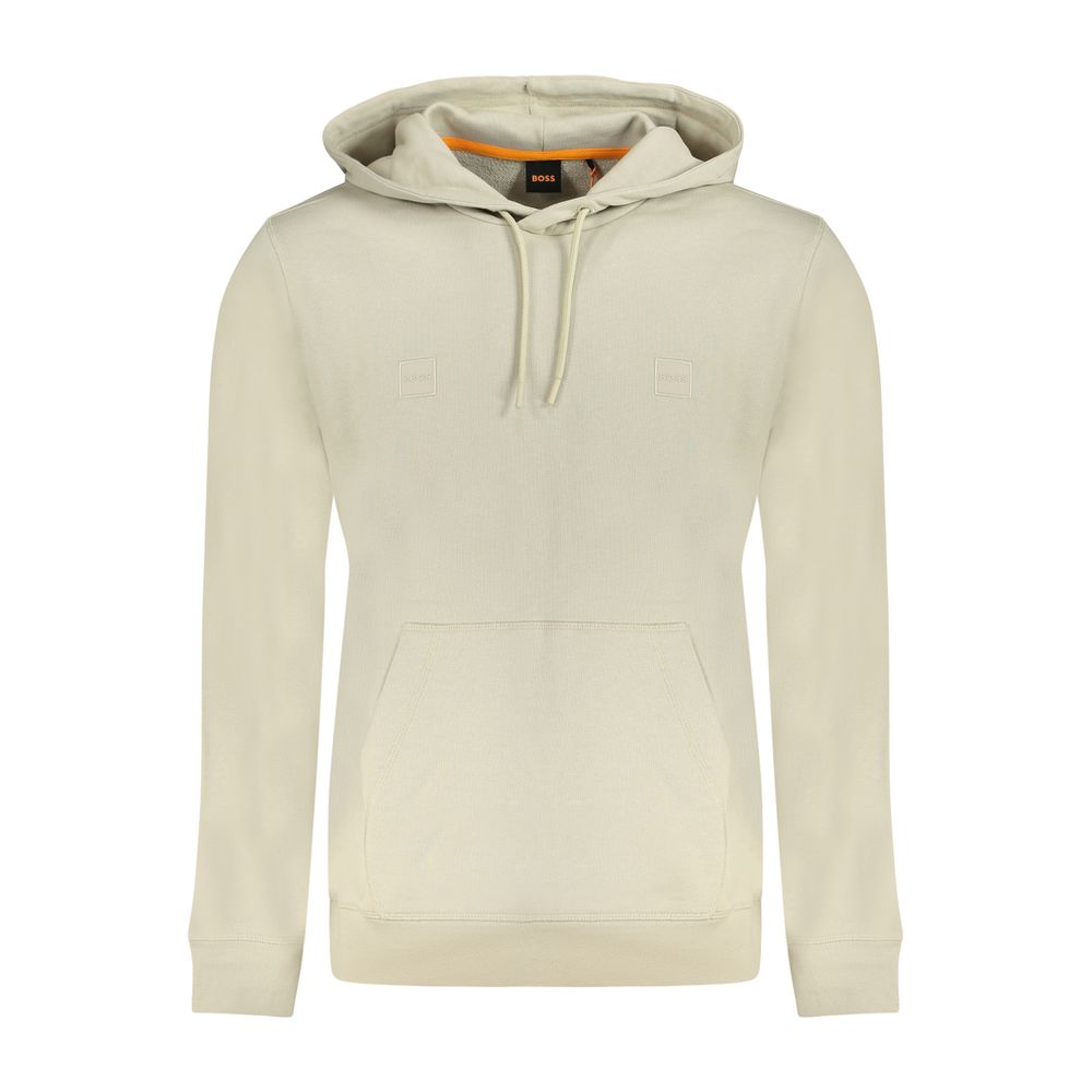 Hugo Boss Beige Cotton Men Sweatshirt