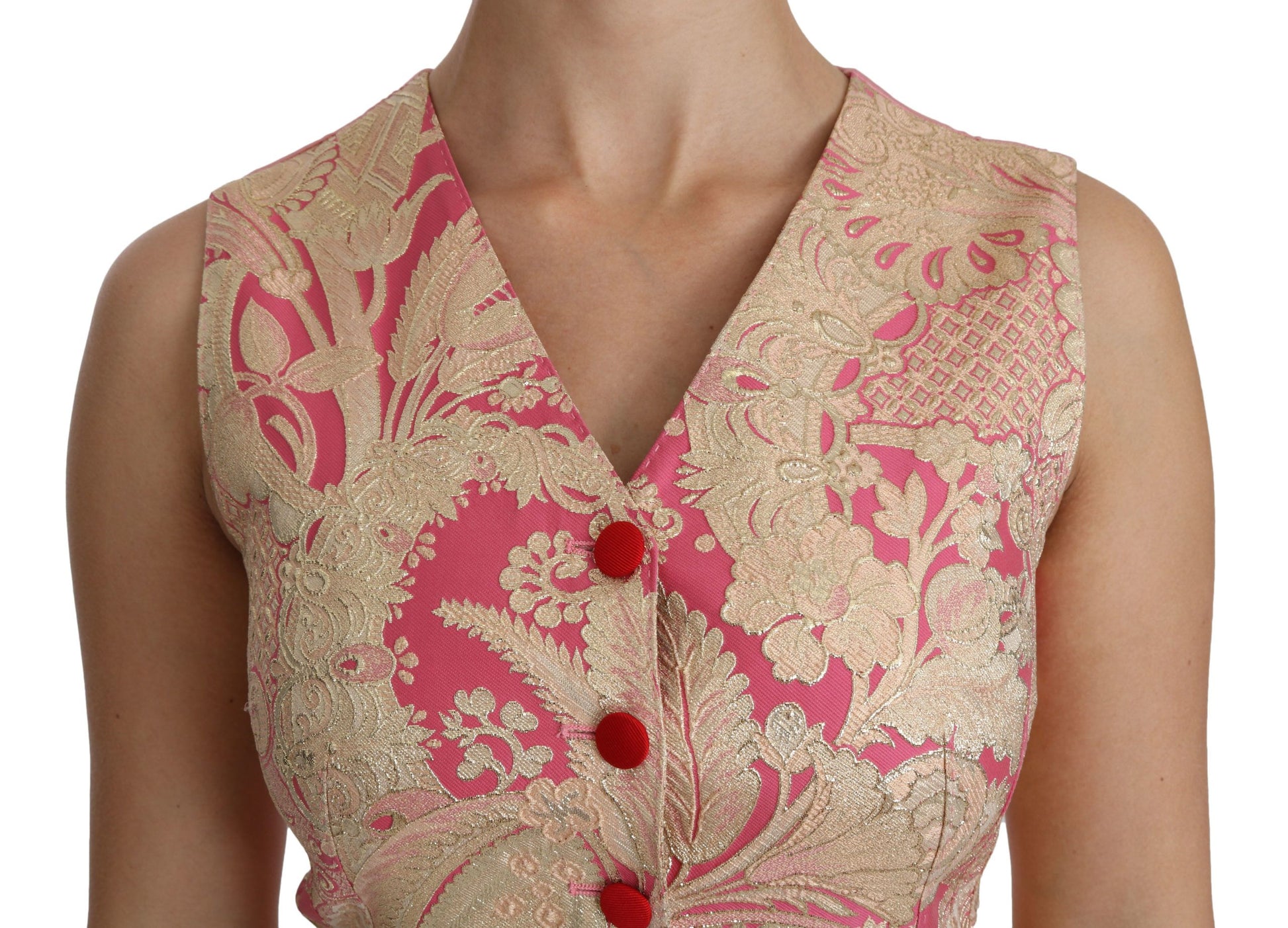 Dolce & Gabbana Elegantes V-Ausschnitt-Westenoberteil aus Seidenmischung