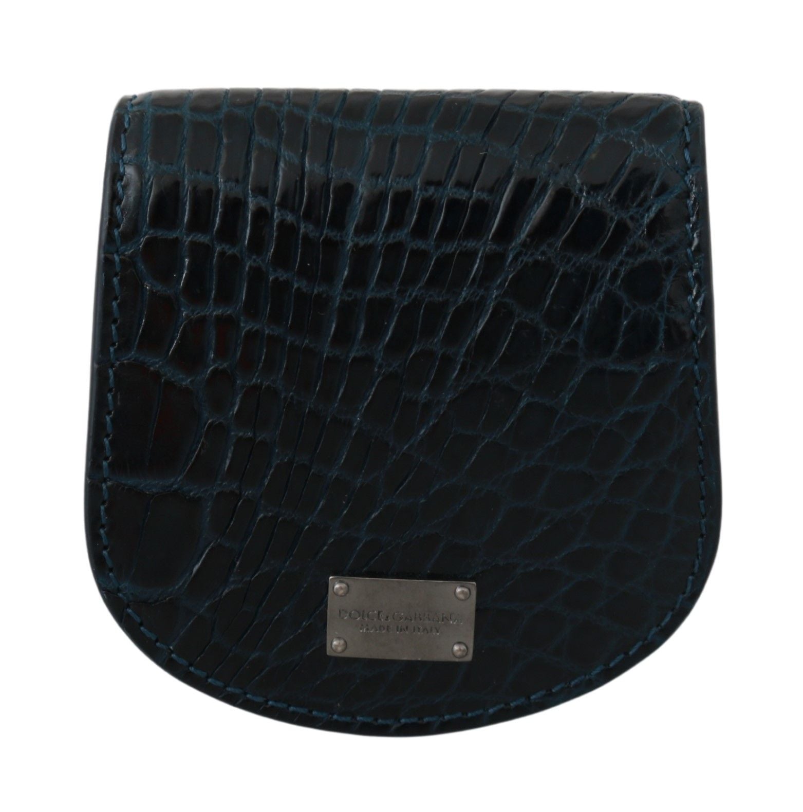 Dolce & Gabbana Blaue exotische Häute Kondom Fall Halter Tasche