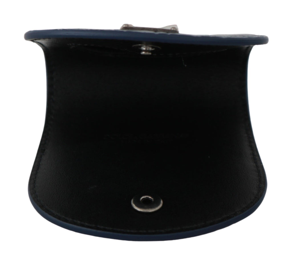 Dolce & Gabbana Blaue Ledertasche mit Kondomhalter