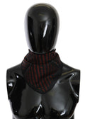 Costume National Schwarz Orange 100% Seide Markenschal
