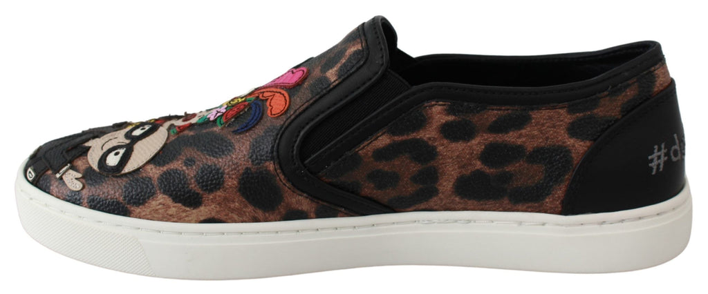 Dolce & Gabbana Leder Leopard #dgfamily Loafers Schuhe