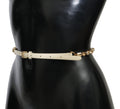 Dolce & Gabbana Gürtel aus weißem Leder mit Kristallen