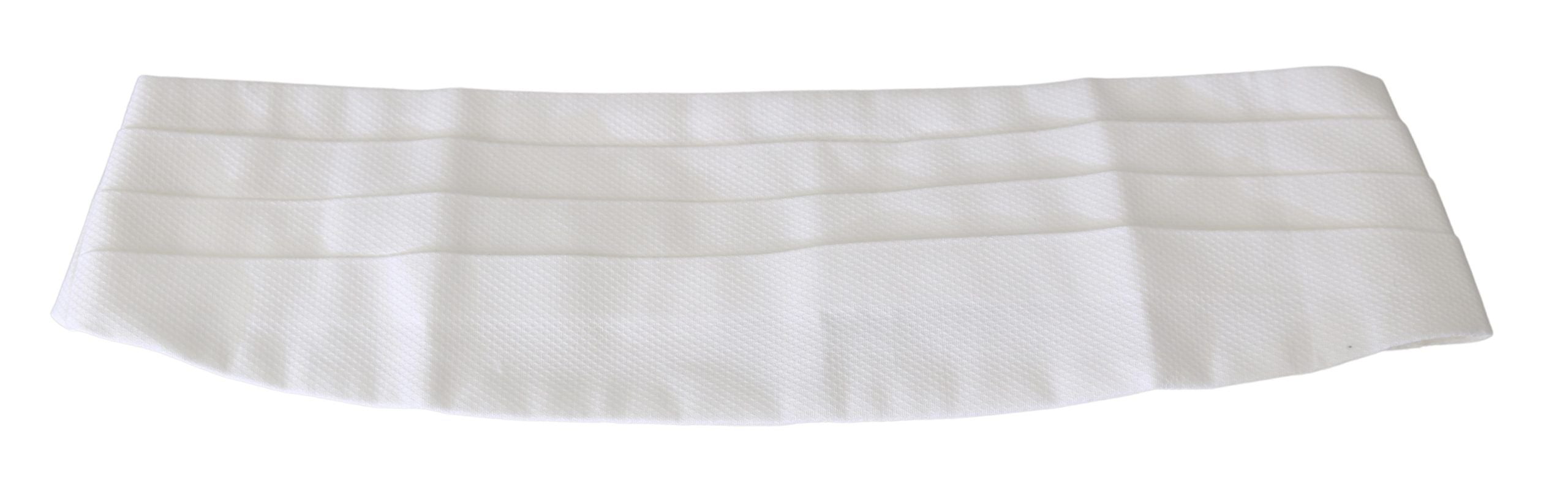 Dolce & Gabbana Weißer Männer Taillengürtel Baumwolle Kummerbund