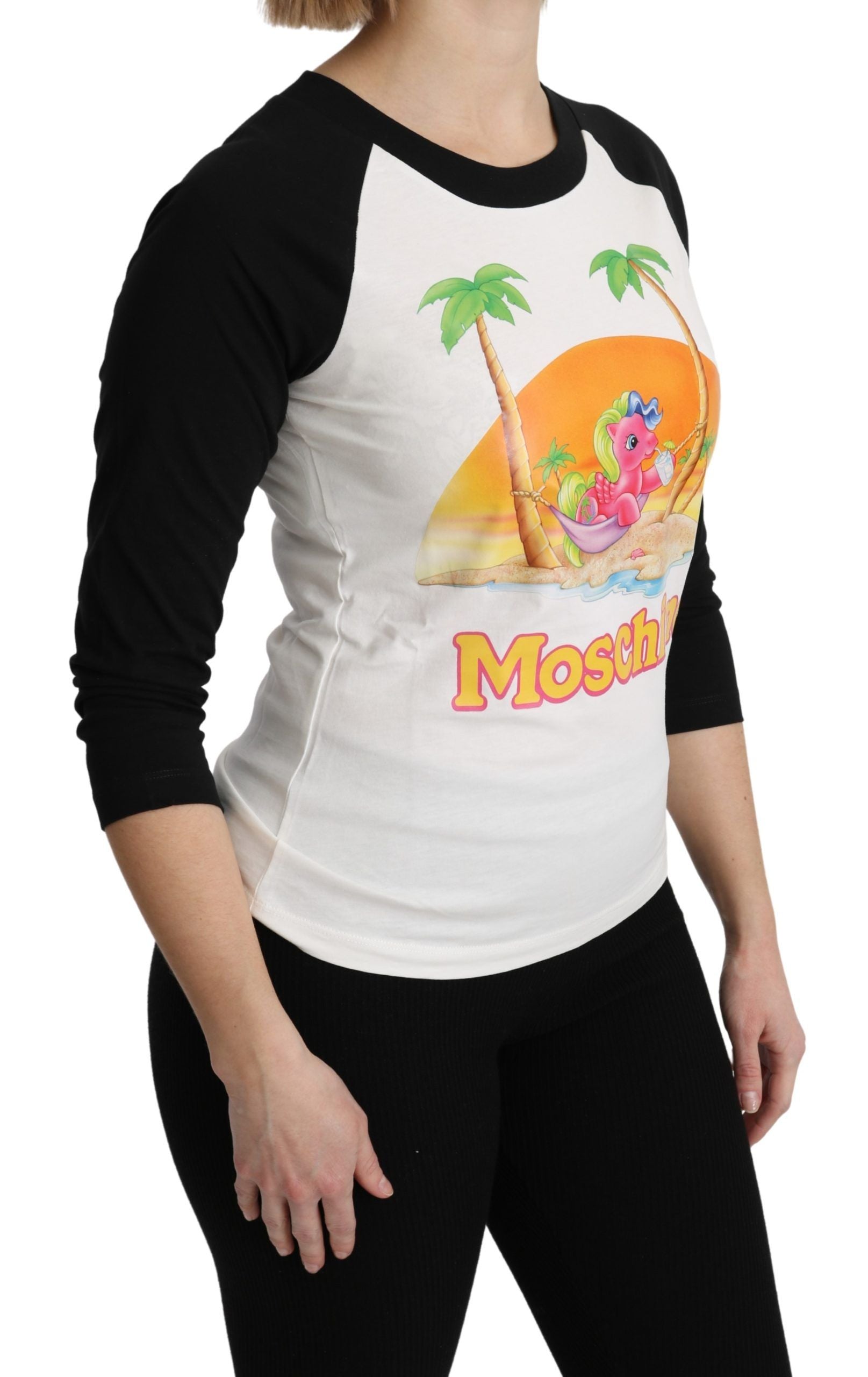 Moschino Weißes Baumwoll-T-Shirt My Little Pony Top Tshirt