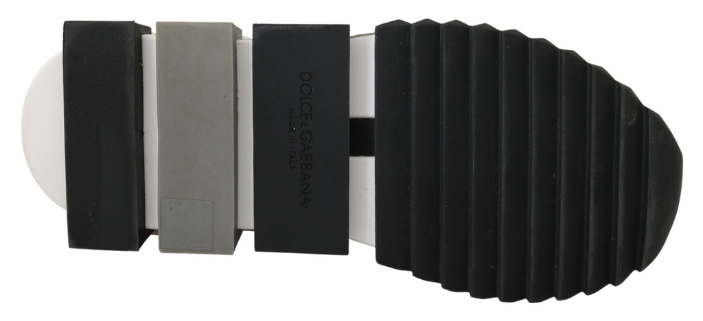 Dolce & Gabbana Schwarz Multicolor Crystal Sneakers Schuhe