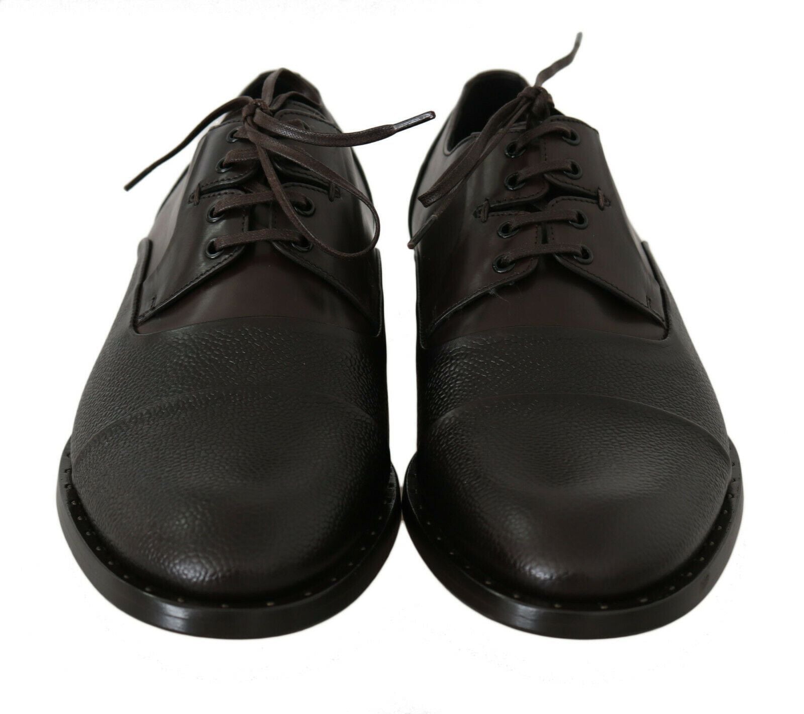 Dolce & Gabbana Braun Leder Laceups Kleid Herrenschuhe