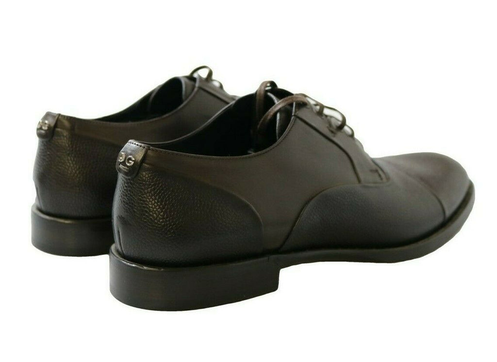 Dolce & Gabbana Braun Leder Laceups Kleid Herrenschuhe