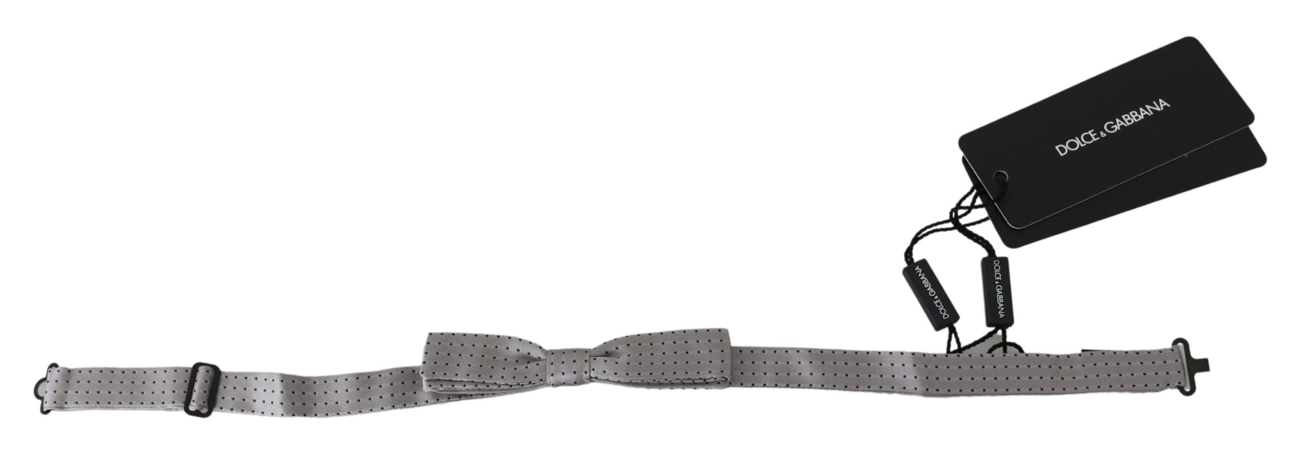 Dolce & Gabbana Graue Polka Dot Herren Krawatte Papillon Fliege
