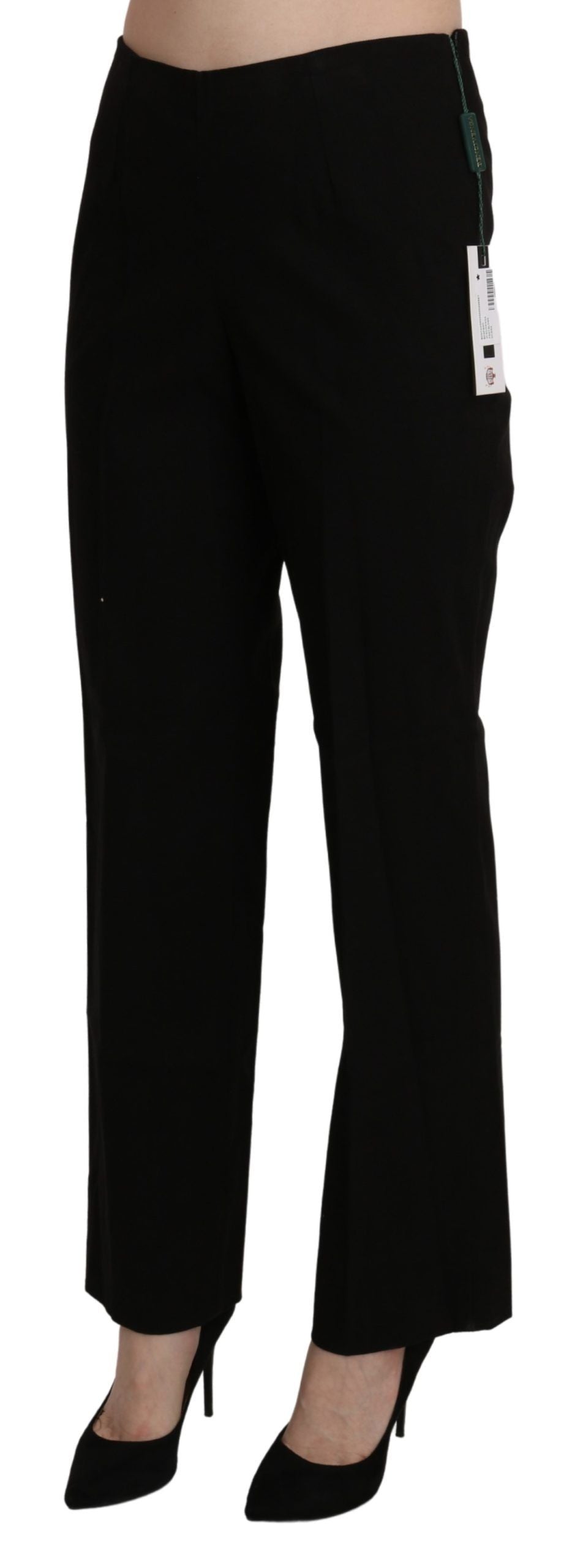 BENCIVENGA Schwarze High Waist Straight Dress Trouser Pant