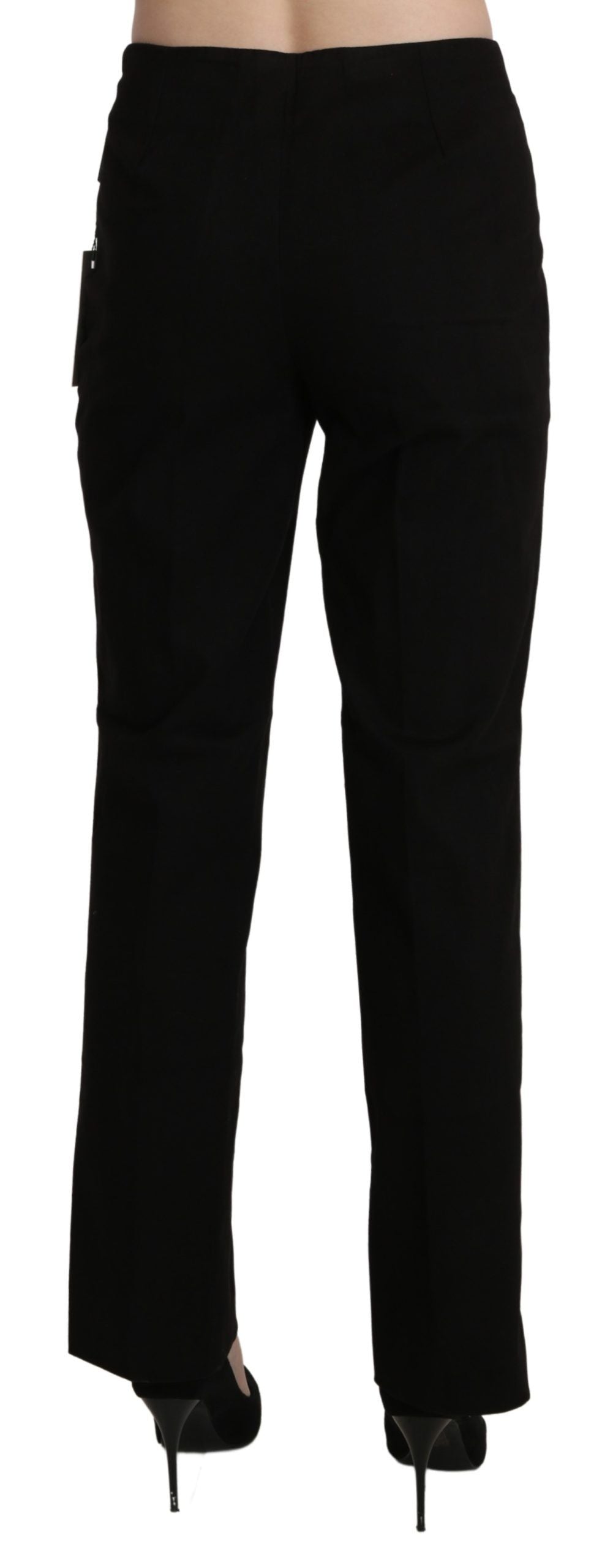 BENCIVENGA Schwarze High Waist Straight Dress Trouser Pant