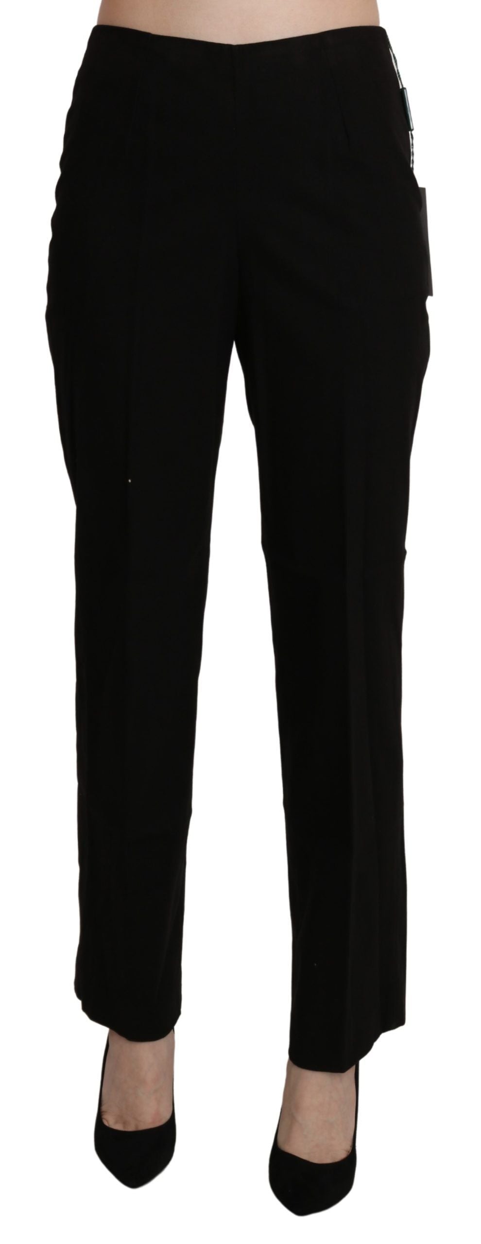 BENCIVENGA Schwarze High Waist Straight Dress Trouser Pant