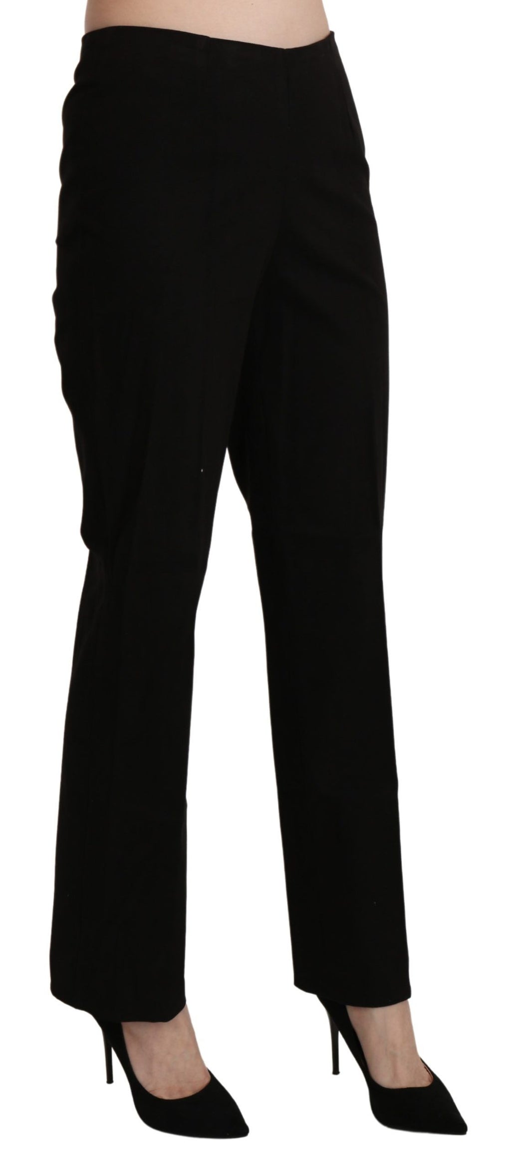 BENCIVENGA Schwarze High Waist Straight Dress Trouser Pant