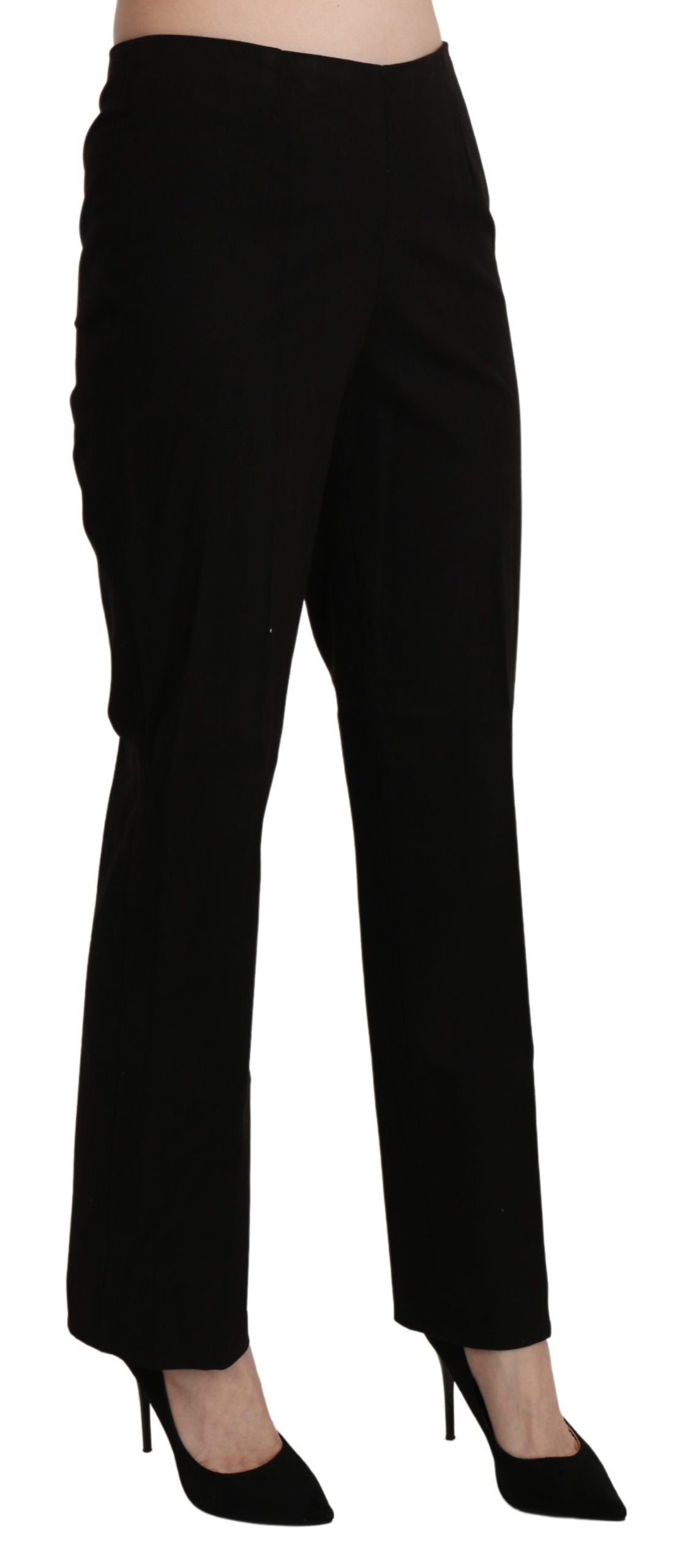 BENCIVENGA Schwarze High Waist Straight Dress Trouser Pant