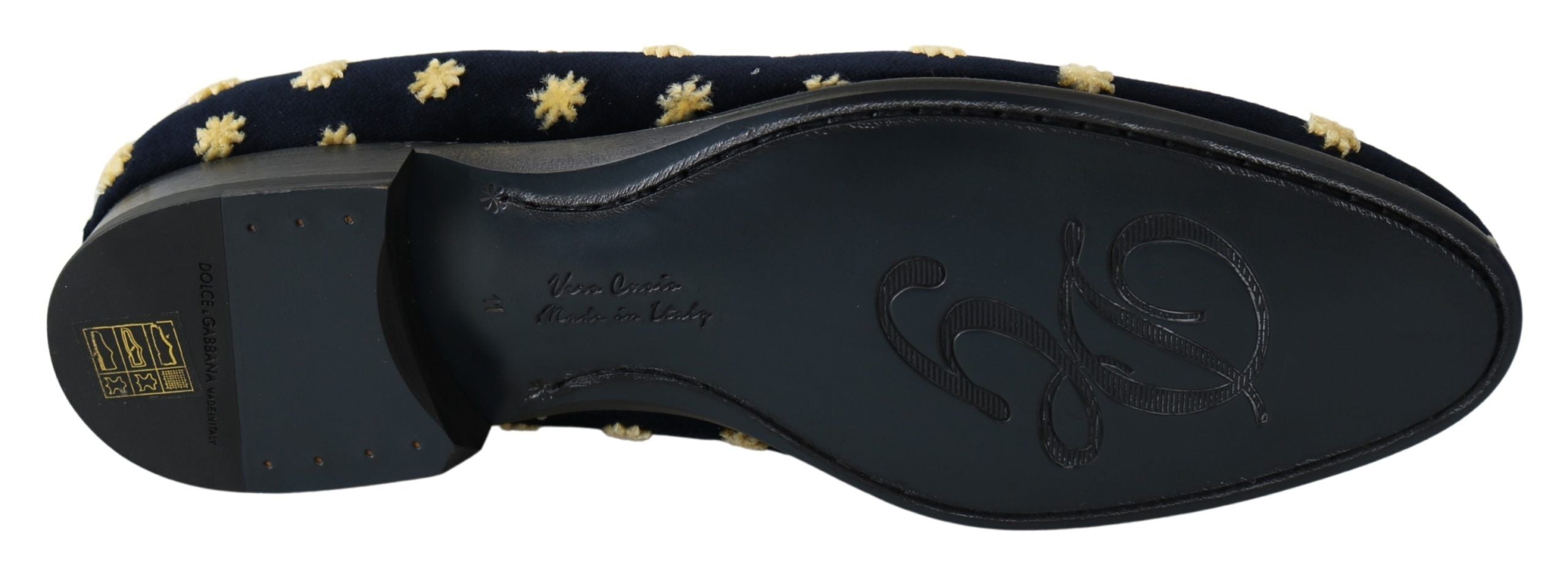 Dolce & Gabbana Blau Samt Krone Hausschuhe Loafers Schuhe