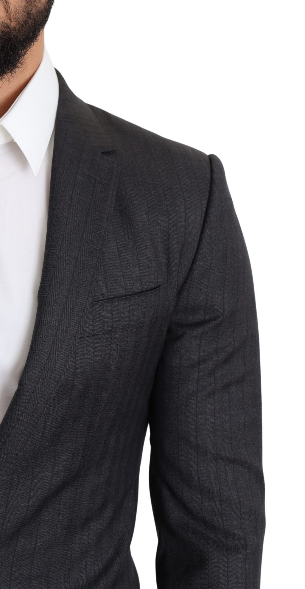 Dolce & Gabbana Schwarzer einreihiger Wollmantel MARTINI Blazer