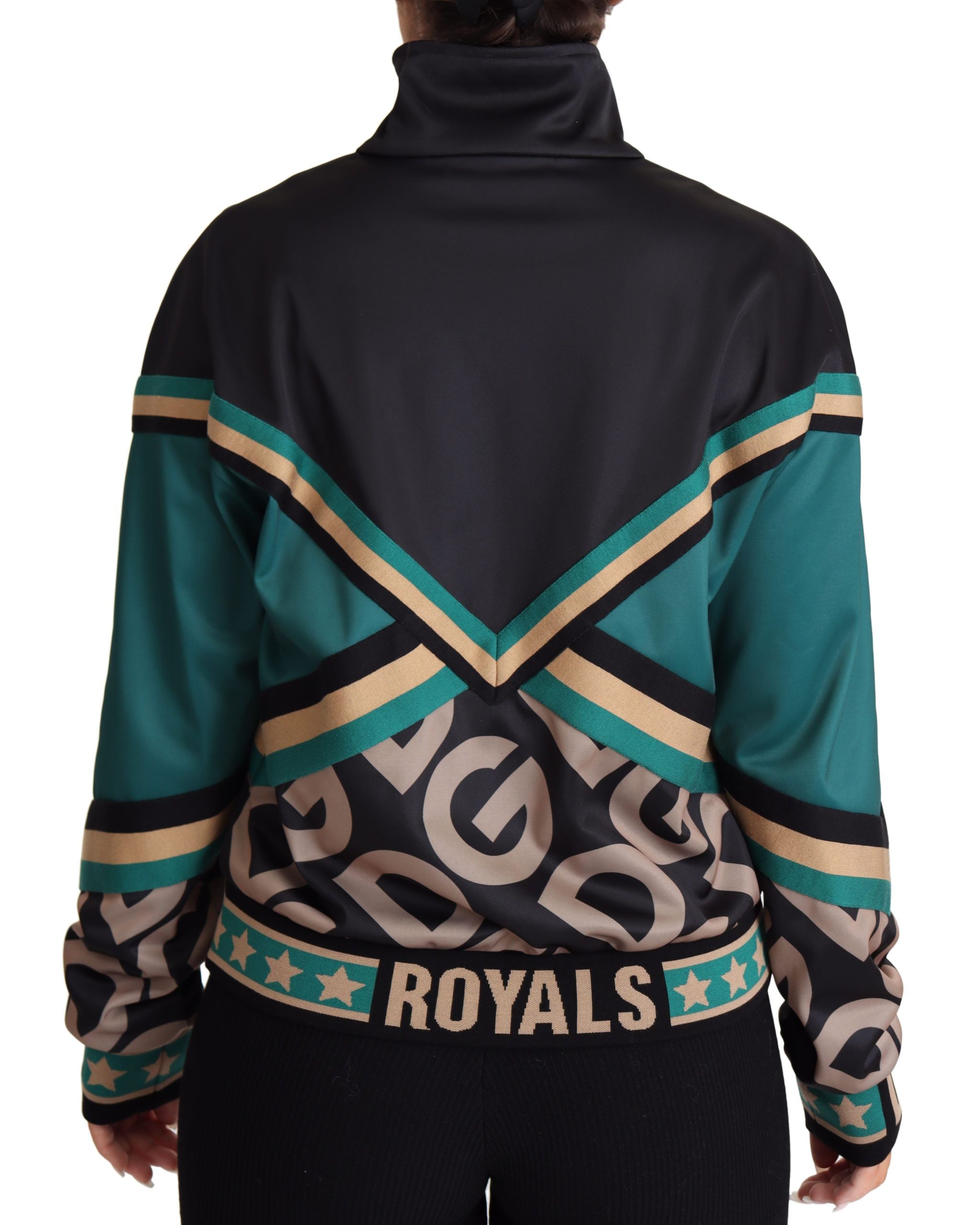 Dolce & Gabbana Multicolor DG Logo Mania Track Bomberjacke
