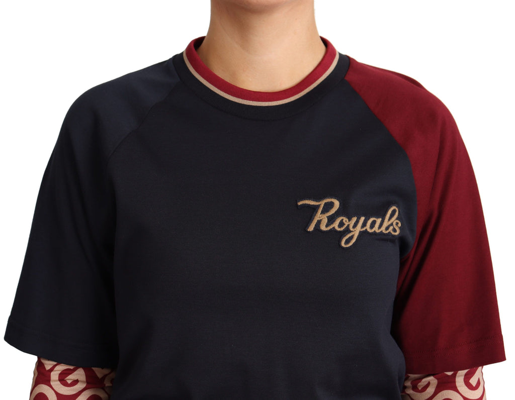 Dolce & Gabbana Multicolor Royals Pullover mit Rundhalsausschnitt