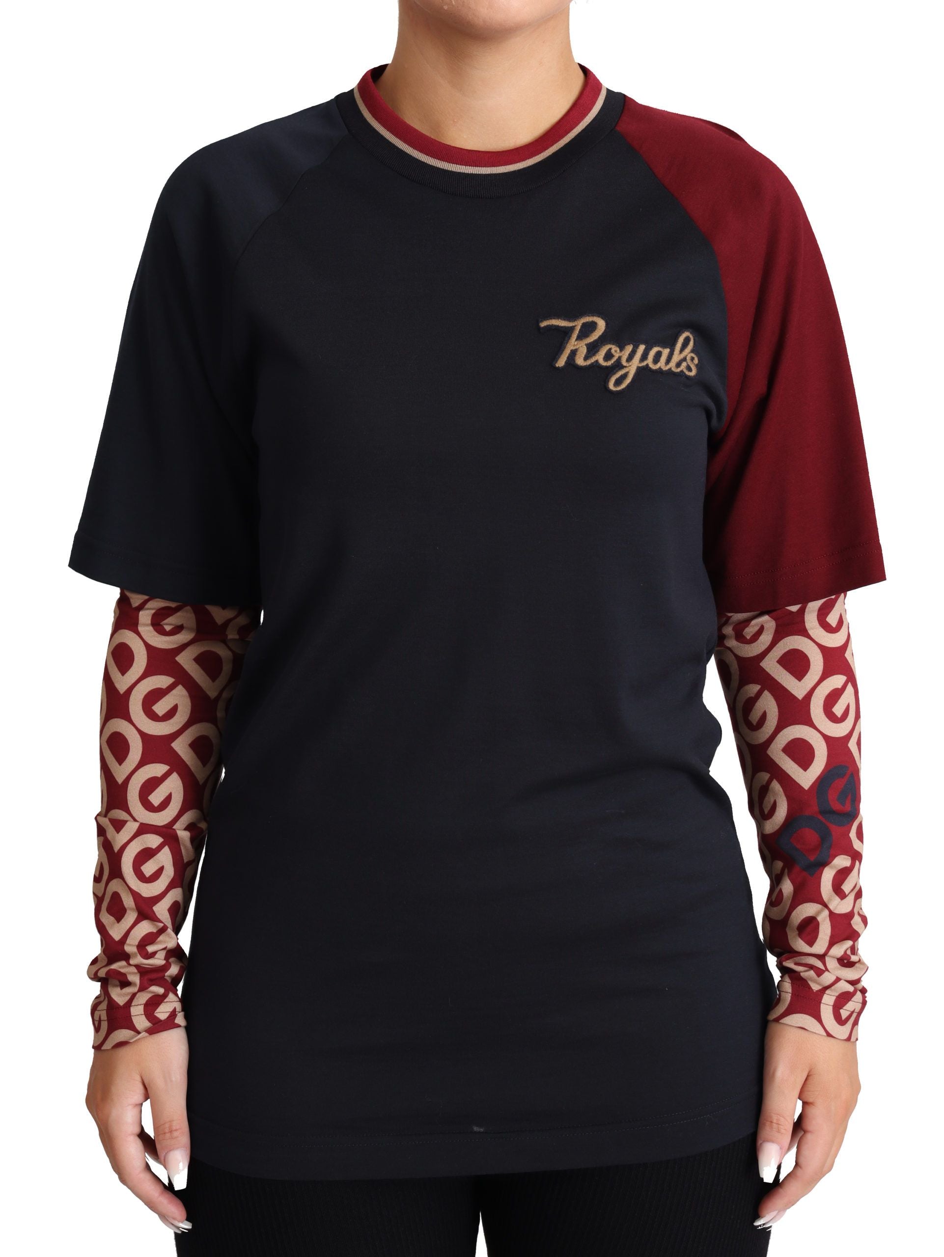 Dolce & Gabbana Multicolor Royals Pullover mit Rundhalsausschnitt