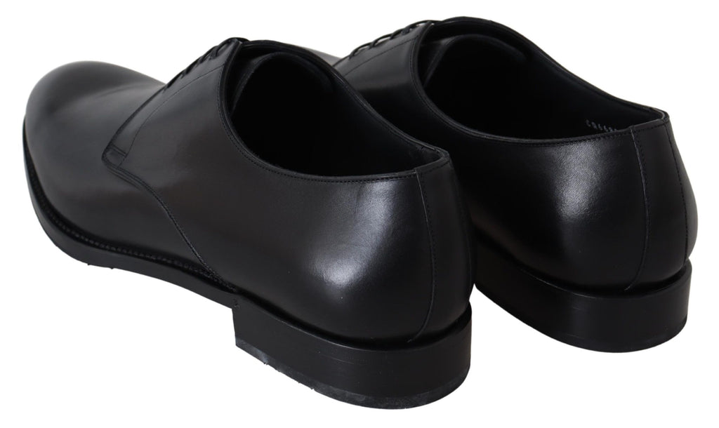 Dolce & Gabbana Schwarzes Leder SARTORIA Handgefertigte Schuhe