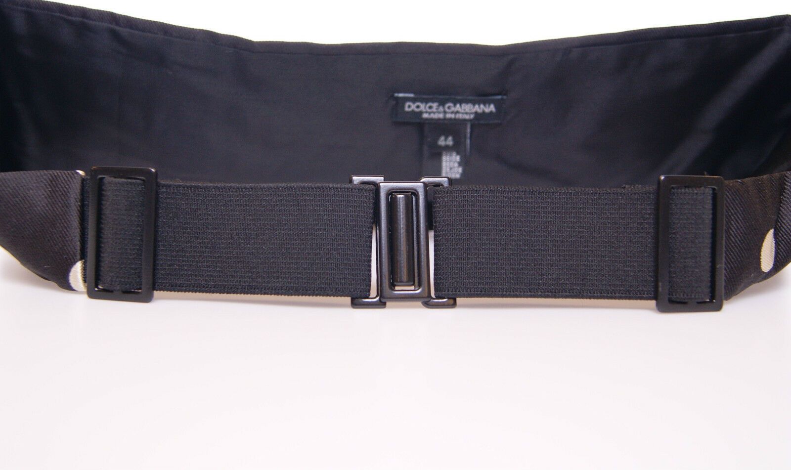 Dolce & Gabbana Schwarzer Smoking Kummerbundgürtel mit Taille