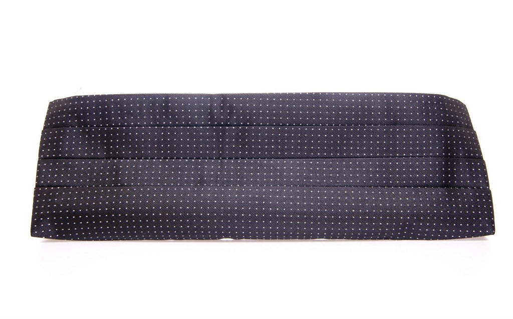 Dolce & Gabbana Eleganter schwarzer Seidenkummerbund mit Polka Dots