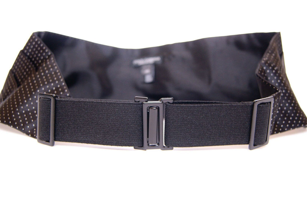 Dolce & Gabbana Eleganter schwarzer Seidenkummerbund mit Polka Dots