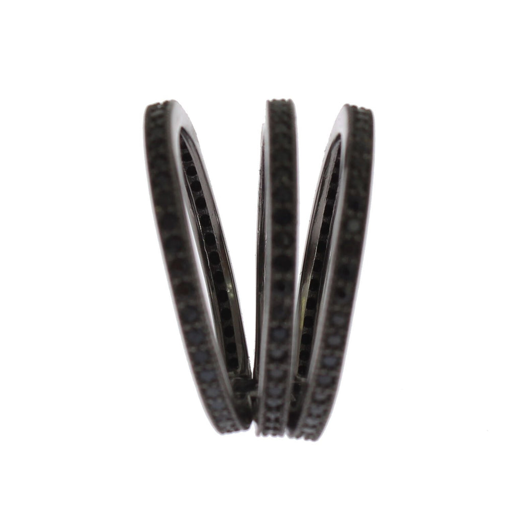 Nialaya Schwarz CZ 925 Sterling Silber Damen