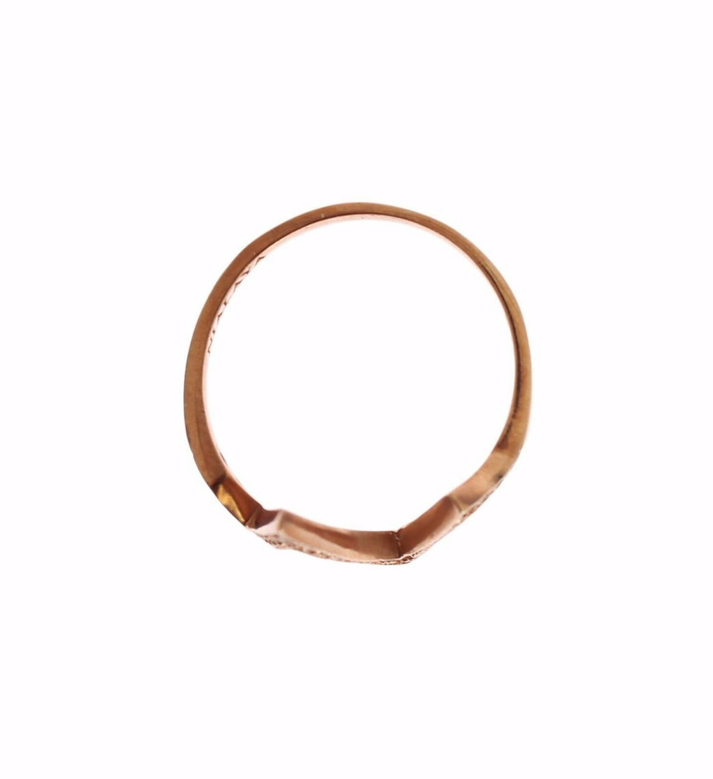 Nialaya Rosa Gold 925 Silber Frauen klar Ring