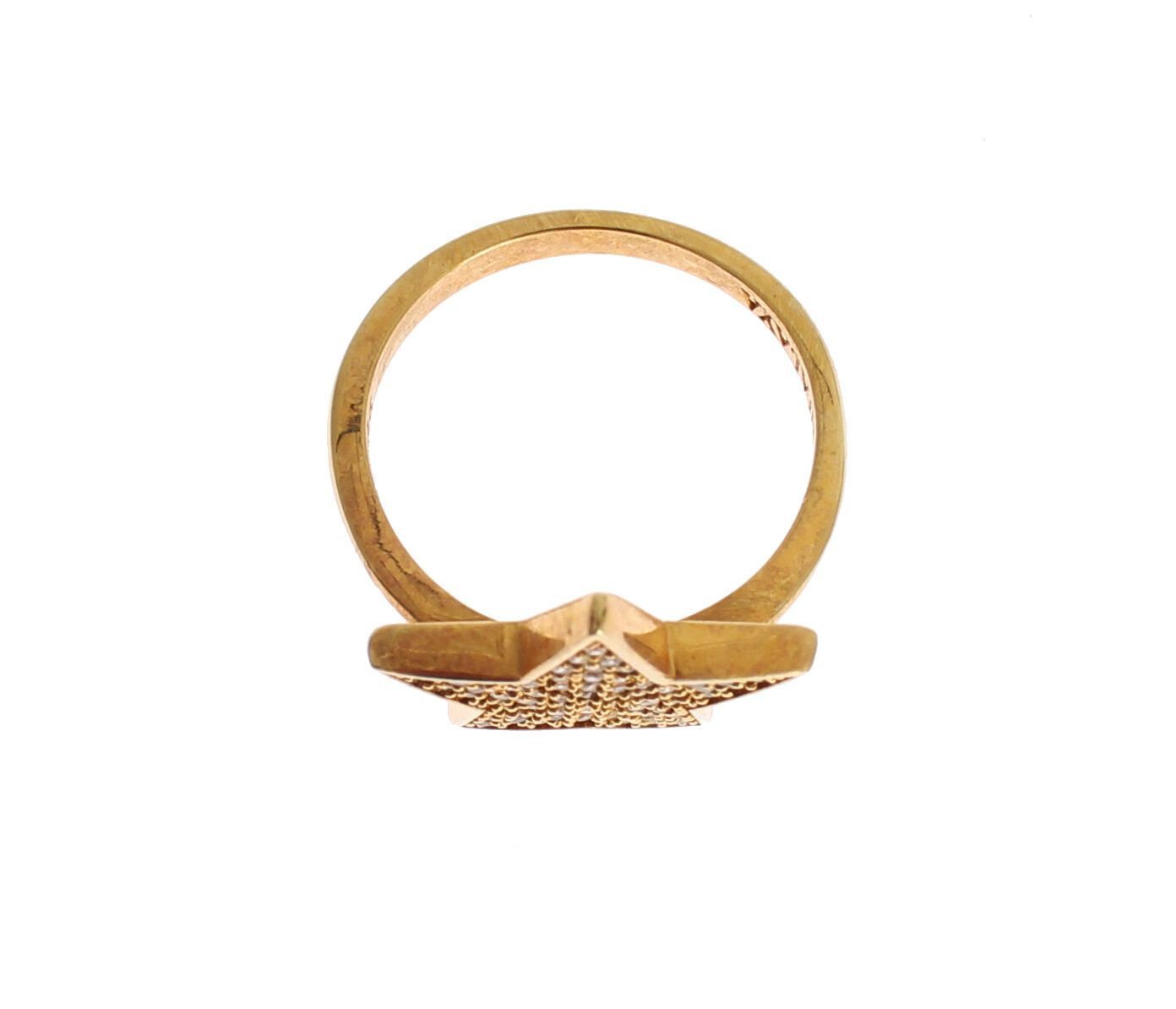 Nialaya Star Gold 925 Silber Damen Ring klar