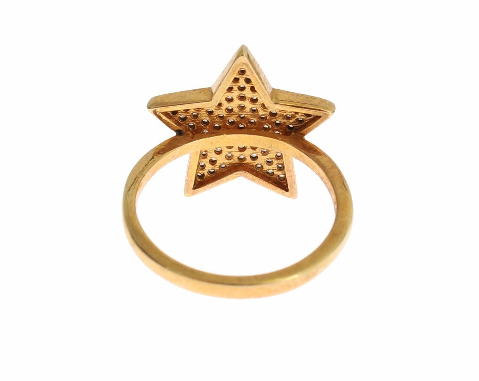 Nialaya Star Gold 925 Silber Damen Ring klar