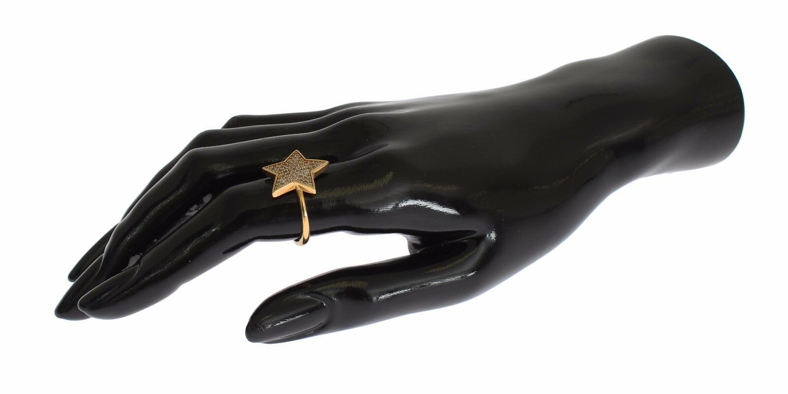 Nialaya Star Gold 925 Silber Damen Ring klar