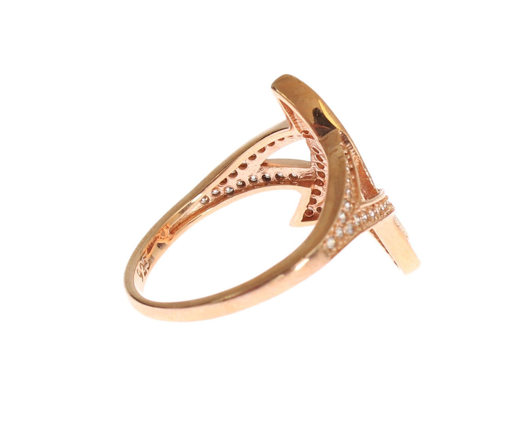 Nialaya Damen Klar CZ Gold 925 Silber Ring