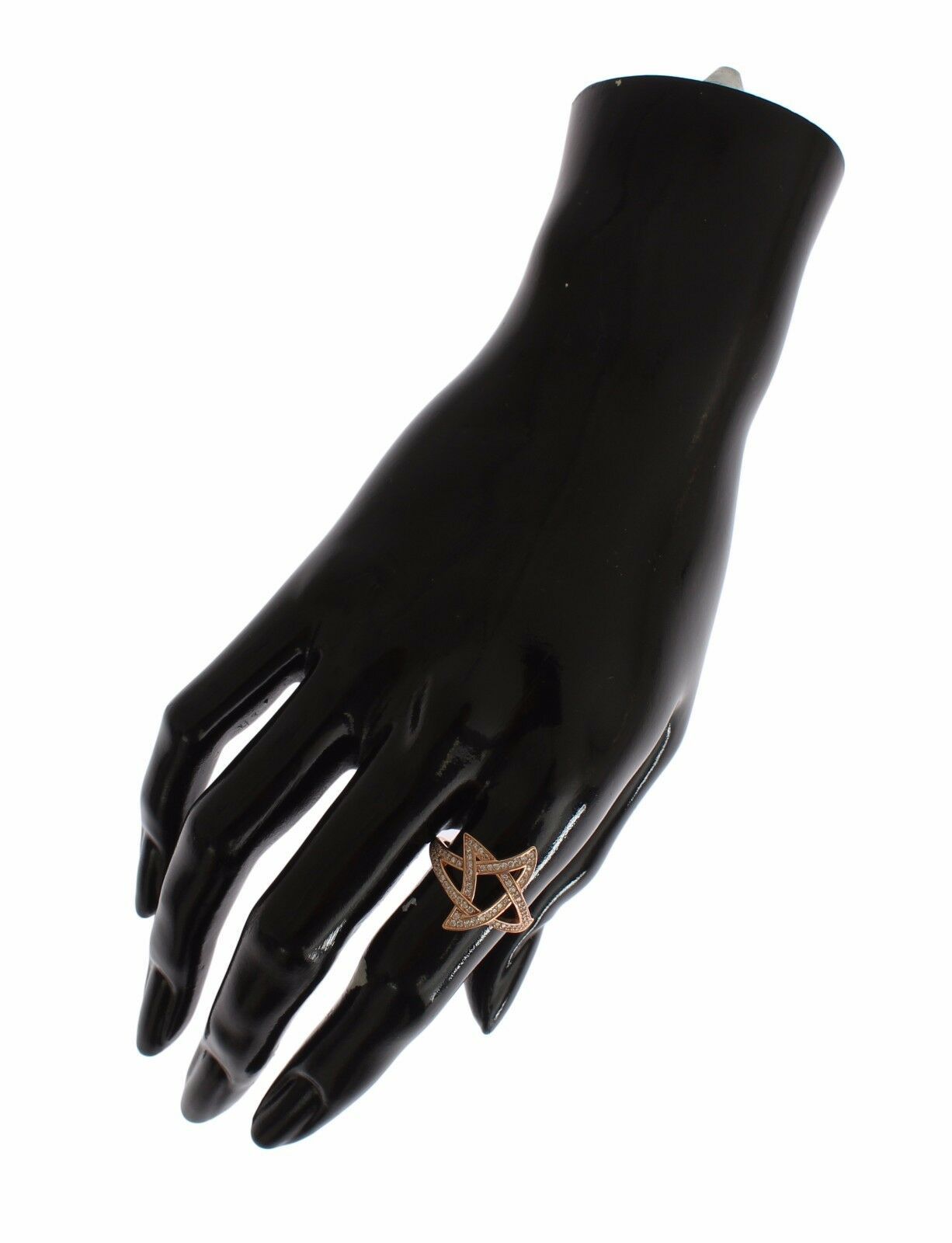 Nialaya Damen Klar CZ Gold 925 Silber Ring