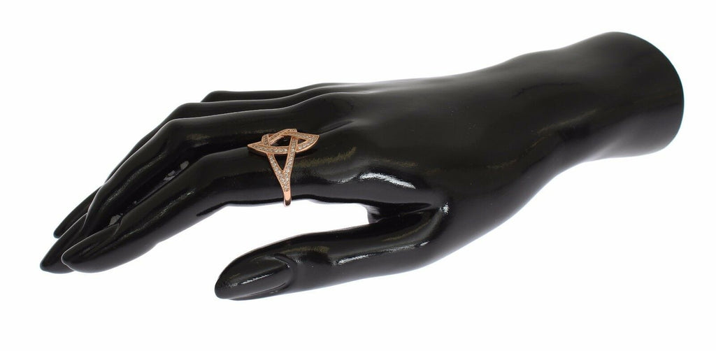 Nialaya Damen Klar CZ Gold 925 Silber Ring