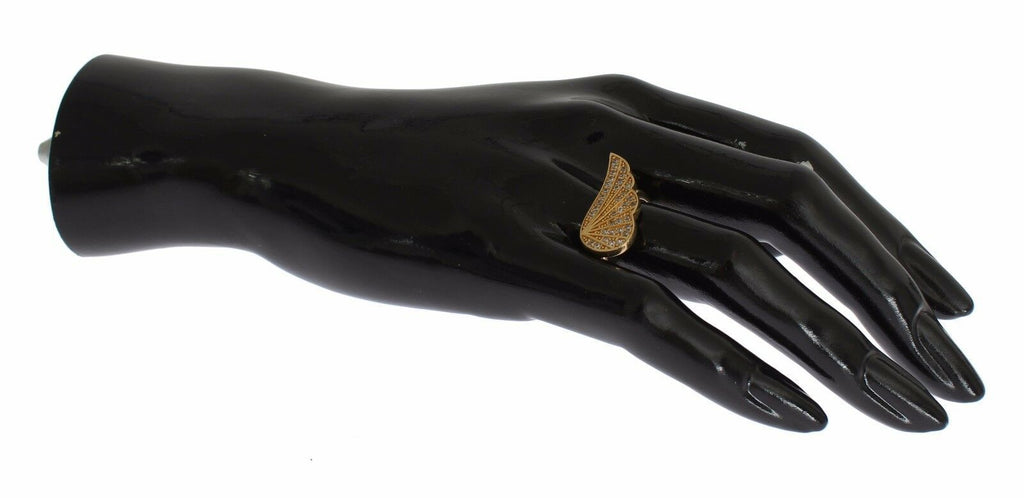 Nialaya Damen klar CZ Gold 925 Silber Authentic Ring