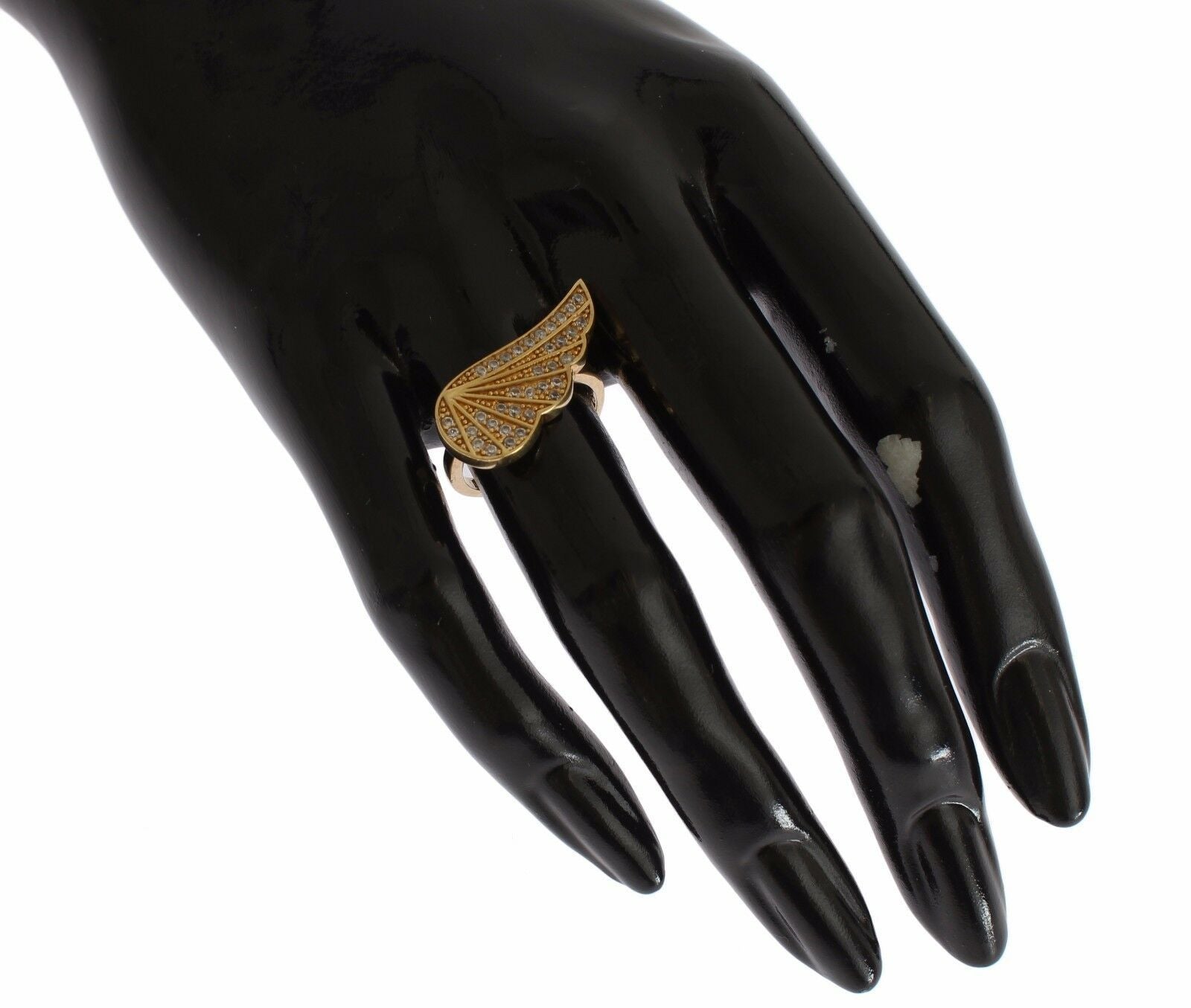 Nialaya Damen klar CZ Gold 925 Silber Authentic Ring